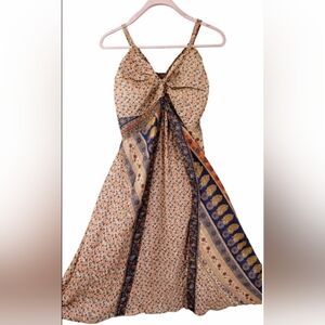 Floral and Paisley Print Women's Dress